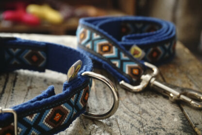 Elegantes Hundehalsband passende Leine